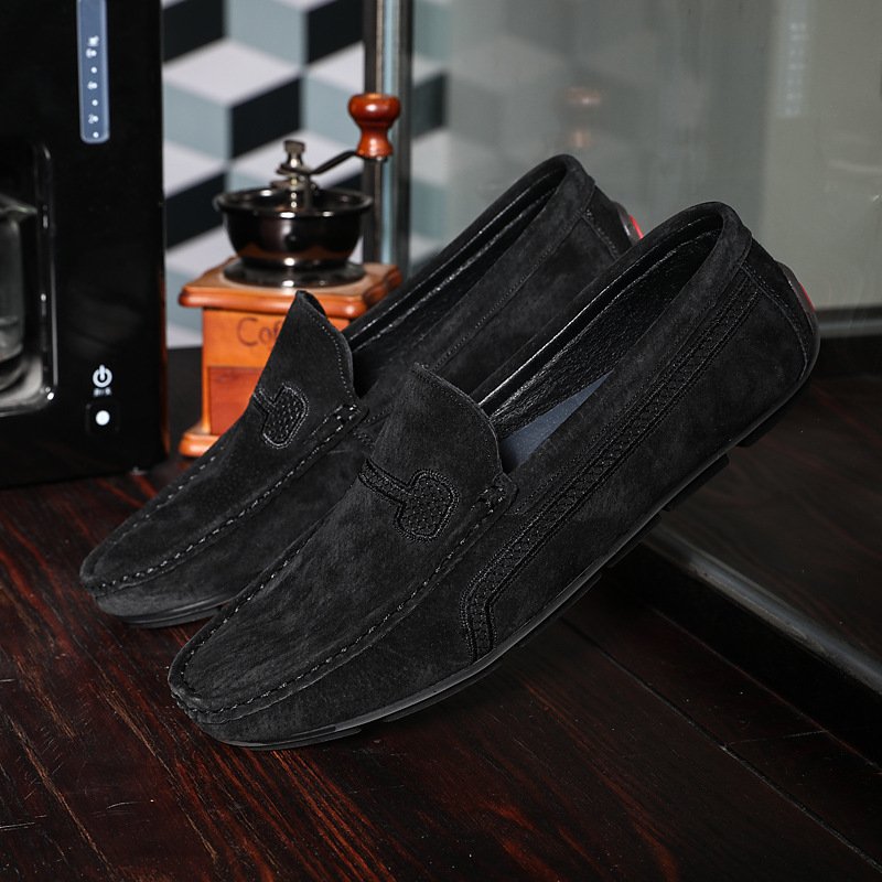Simple Plus Size Driving Casual Beanie Leather Shoes - Image 2