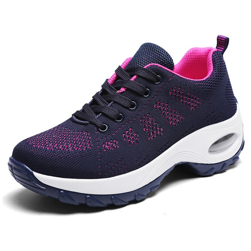 Fashion Simple Flying Woven Sneakers Air Cushion Shoes - Image 2