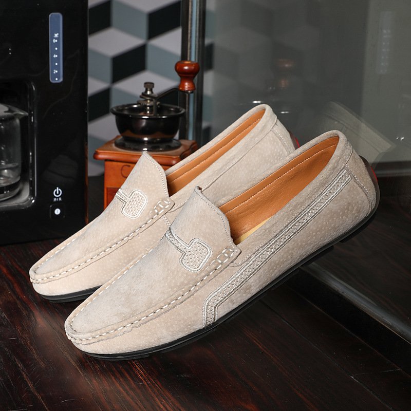 Simple Plus Size Driving Casual Beanie Leather Shoes - Image 5