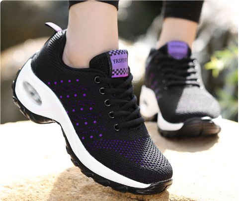Fashion Simple Flying Woven Sneakers Air Cushion Shoes - Image 10