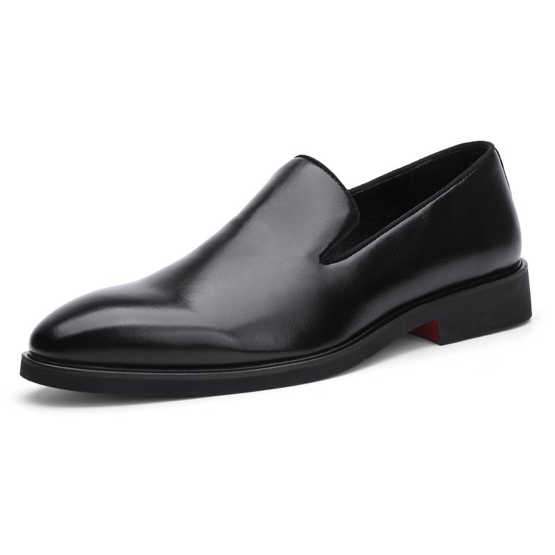 Simple British Style Polished Pointed Leather Shoes - Image 3