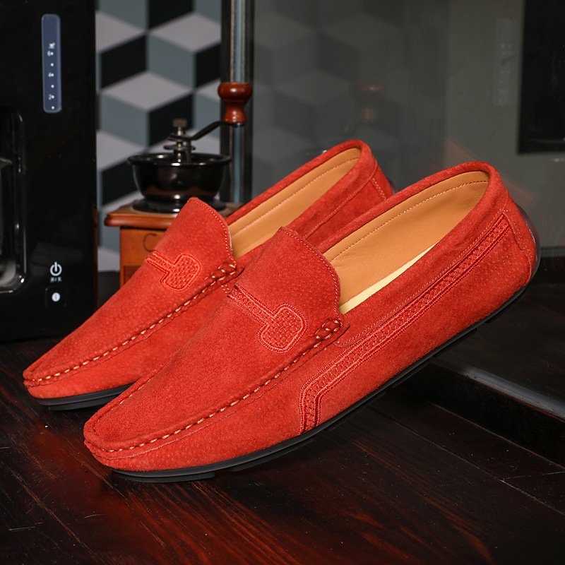 Simple Plus Size Driving Casual Beanie Leather Shoes - Image 3