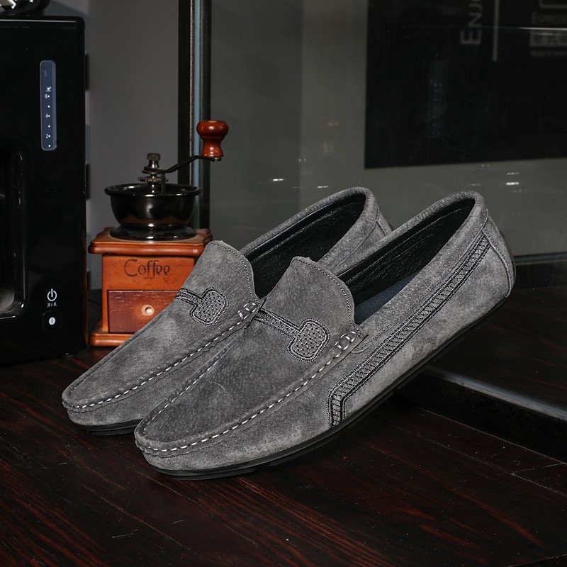 Simple Plus Size Driving Casual Beanie Leather Shoes - Image 10