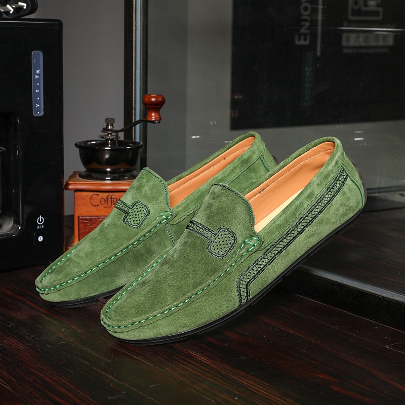 Simple Plus Size Driving Casual Beanie Leather Shoes - Image 6